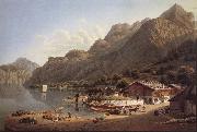 Gabriel Lory fils Vue of Fluhlen, in Suisse oil